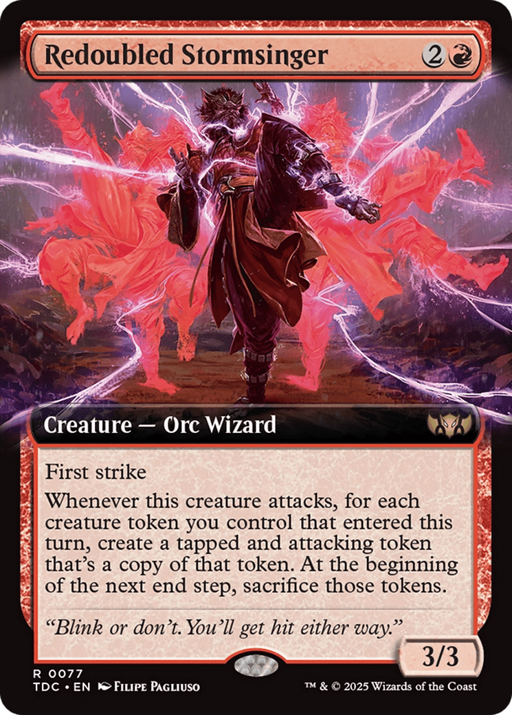 Redoubled Stormsinger (Extended Art) [Tarkir: Dragonstorm Commander] MTG Single Magic: The Gathering  | Multizone: Comics And Games