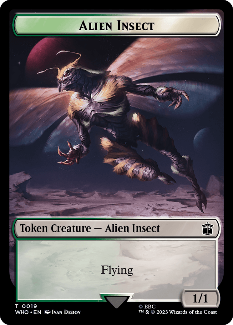 Copy // Alien Insect Double-Sided Token [Doctor Who Tokens] MTG Single Magic: The Gathering  | Multizone: Comics And Games