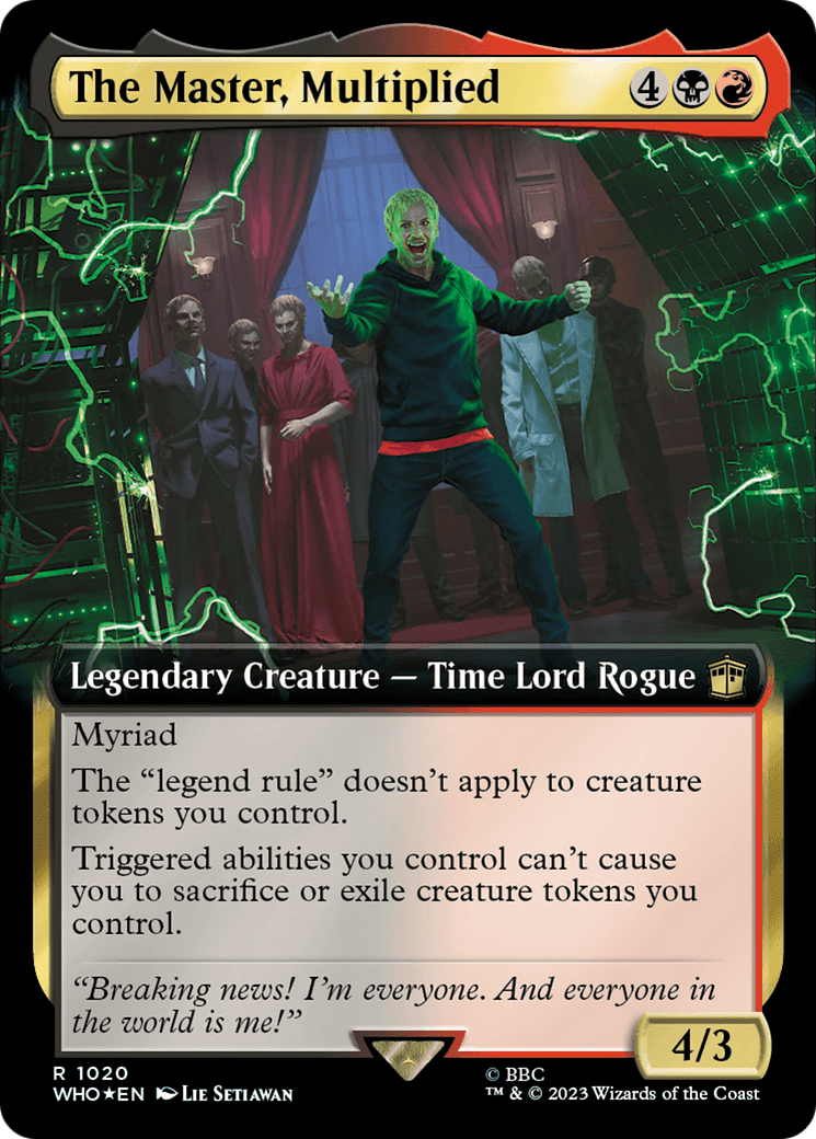 The Master, Multiplied (Extended Art) (Surge Foil) [Doctor Who] MTG Single Magic: The Gathering  | Multizone: Comics And Games