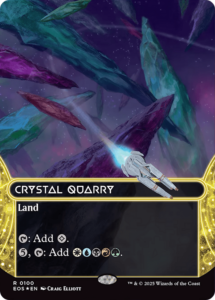 Crystal Quarry (0100) (Borderless) (Galaxy Foil) [Edge of Eternities: Stellar Sights] MTG Single Magic: The Gathering  | Multizone: Comics And Games