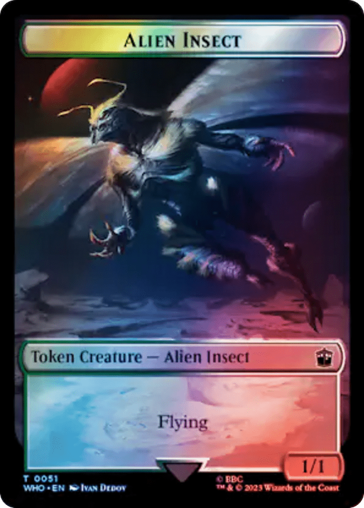 Dalek // Alien Insect Double-Sided Token (Surge Foil) [Doctor Who Tokens] MTG Single Magic: The Gathering  | Multizone: Comics And Games