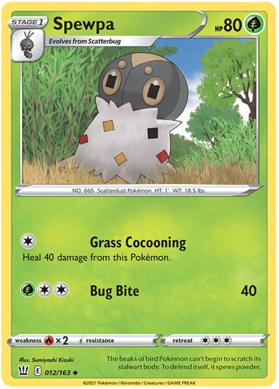 Spewpa (012/163) [Sword & Shield: Battle Styles] Pokemon Single Pokémon  | Multizone: Comics And Games