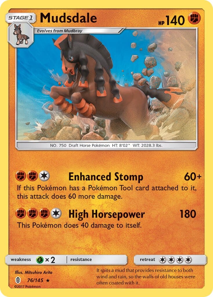 Mudsdale (76/145) (Prerelease Kit Exclusive) (Theme Deck Exclusive) [Sun & Moon: Guardians Rising] Pokemon Single Pokémon  | Multizone: Comics And Games