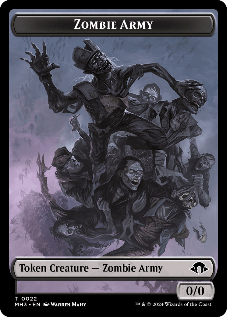 Phyrexian Germ // Zombie Army Double-Sided Token [Modern Horizons 3 Tokens] MTG Single Magic: The Gathering  | Multizone: Comics And Games