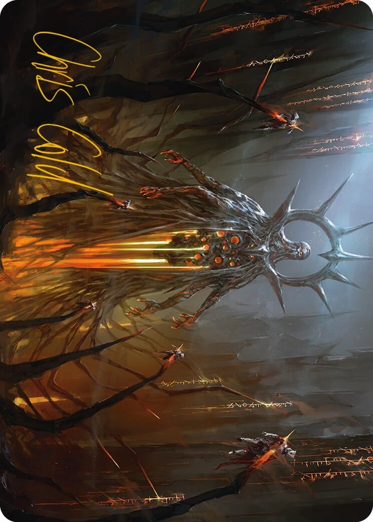 Solphim, Mayhem Dominus Art Card (Gold-Stamped Signature) [Phyrexia: All Will Be One Art Series] MTG Single Magic: The Gathering  | Multizone: Comics And Games
