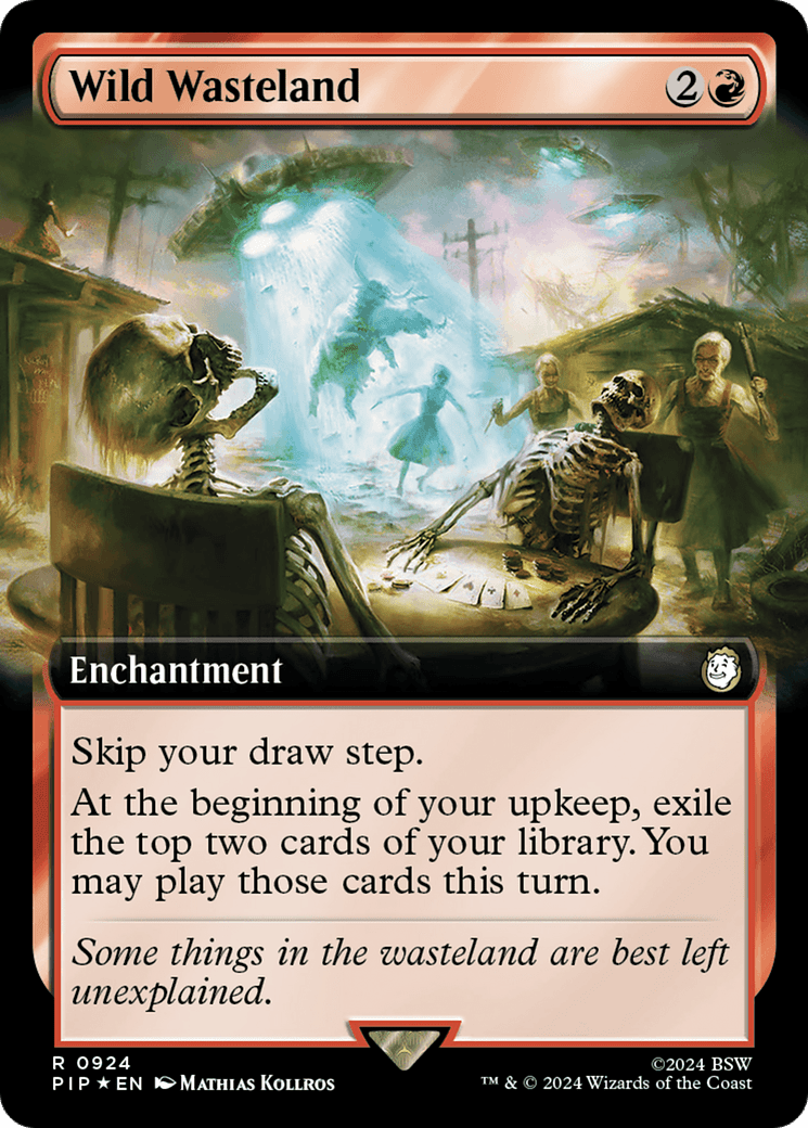 Wild Wasteland (Extended Art) (Surge Foil) [Fallout] MTG Single Magic: The Gathering  | Multizone: Comics And Games