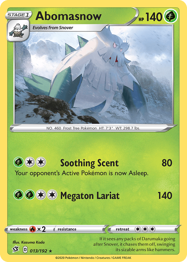 Abomasnow (013/192) [Sword & Shield: Rebel Clash] Pokemon Single Pokémon  | Multizone: Comics And Games
