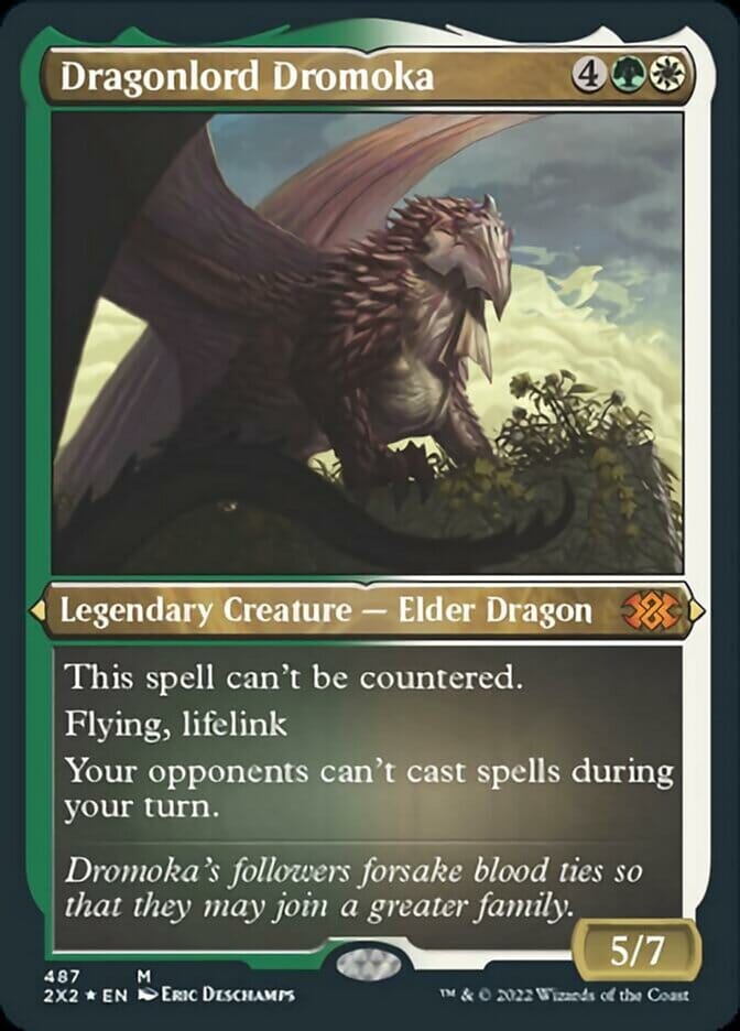 Dragonlord Dromoka (Foil Etched) [Double Masters 2022] MTG Single Magic: The Gathering  | Multizone: Comics And Games