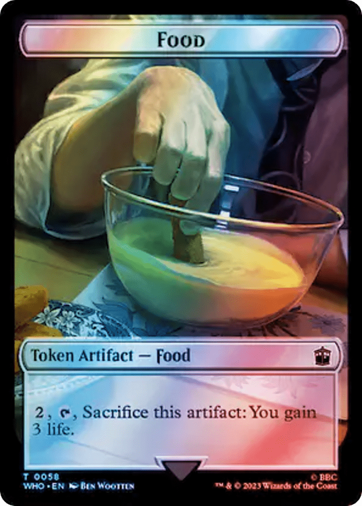 Alien Angel // Food (0058) Double-Sided Token (Surge Foil) [Doctor Who Tokens] MTG Single Magic: The Gathering  | Multizone: Comics And Games