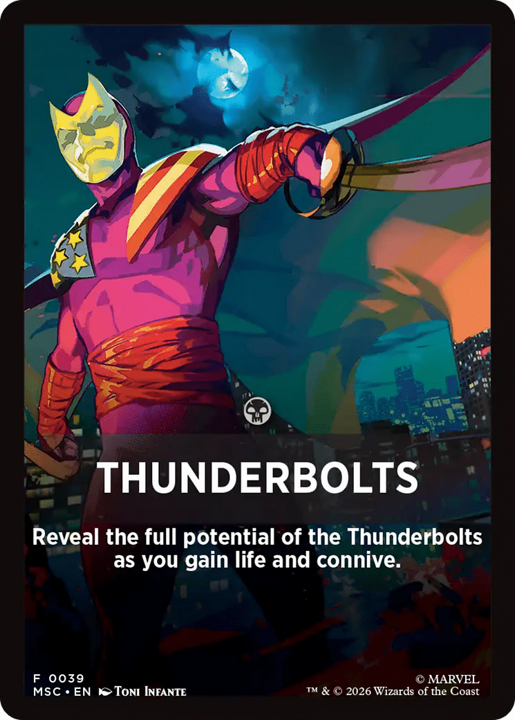 Thunderbolts Theme Card [Marvel Super Heroes Commander] MTG Single Magic: The Gathering  | Multizone: Comics And Games