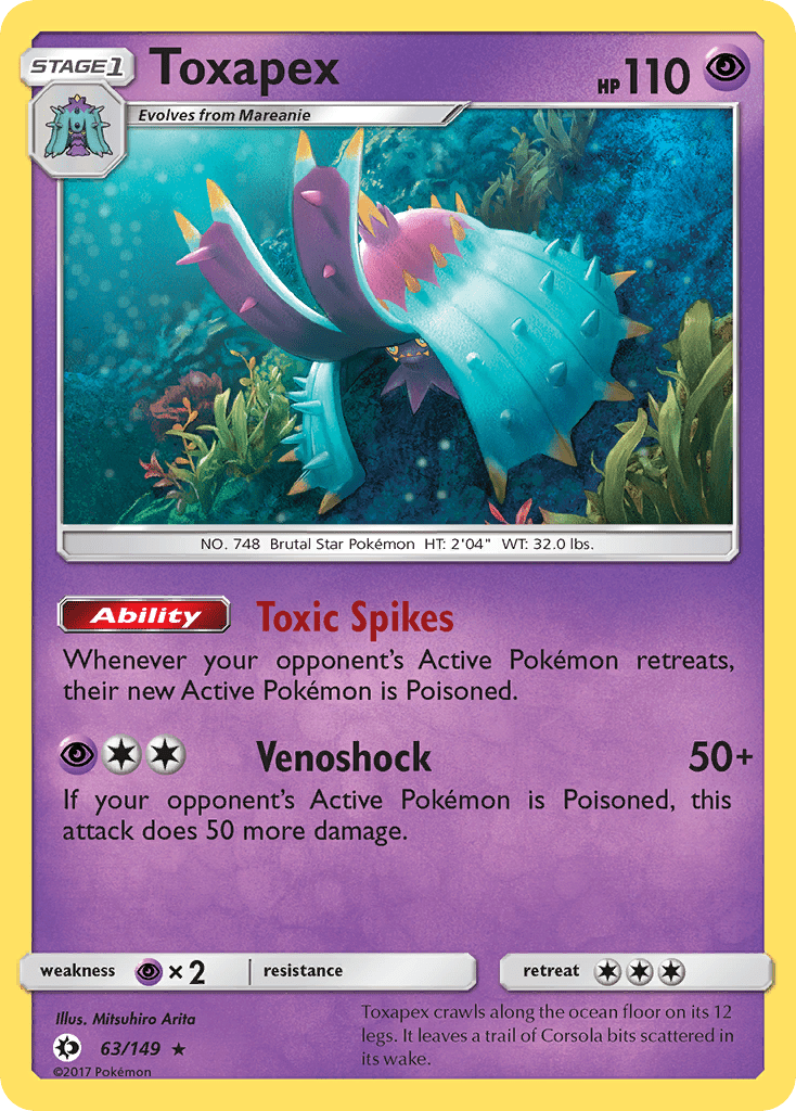 Toxapex (63/149) [Sun & Moon: Base Set] Pokemon Single Pokémon  | Multizone: Comics And Games