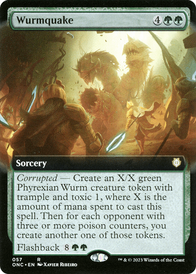 Wurmquake (Extended Art) [Phyrexia: All Will Be One Commander] MTG Single Magic: The Gathering  | Multizone: Comics And Games