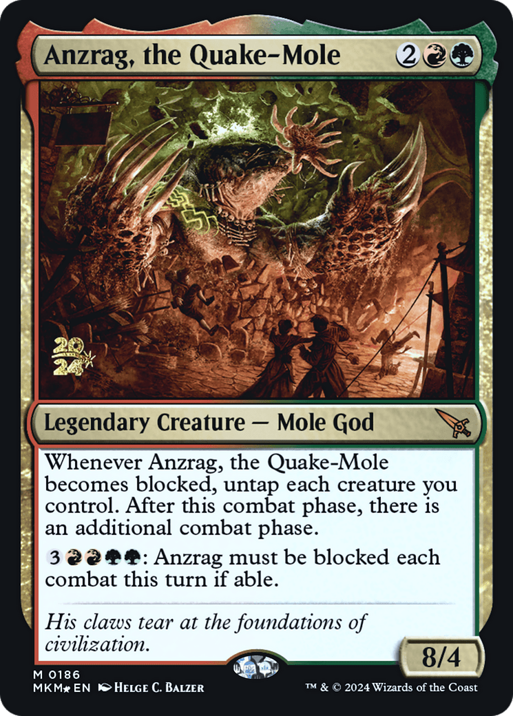 Anzrag, the Quake-Mole [Murders at Karlov Manor Prerelease Promos] MTG Single Magic: The Gathering  | Multizone: Comics And Games