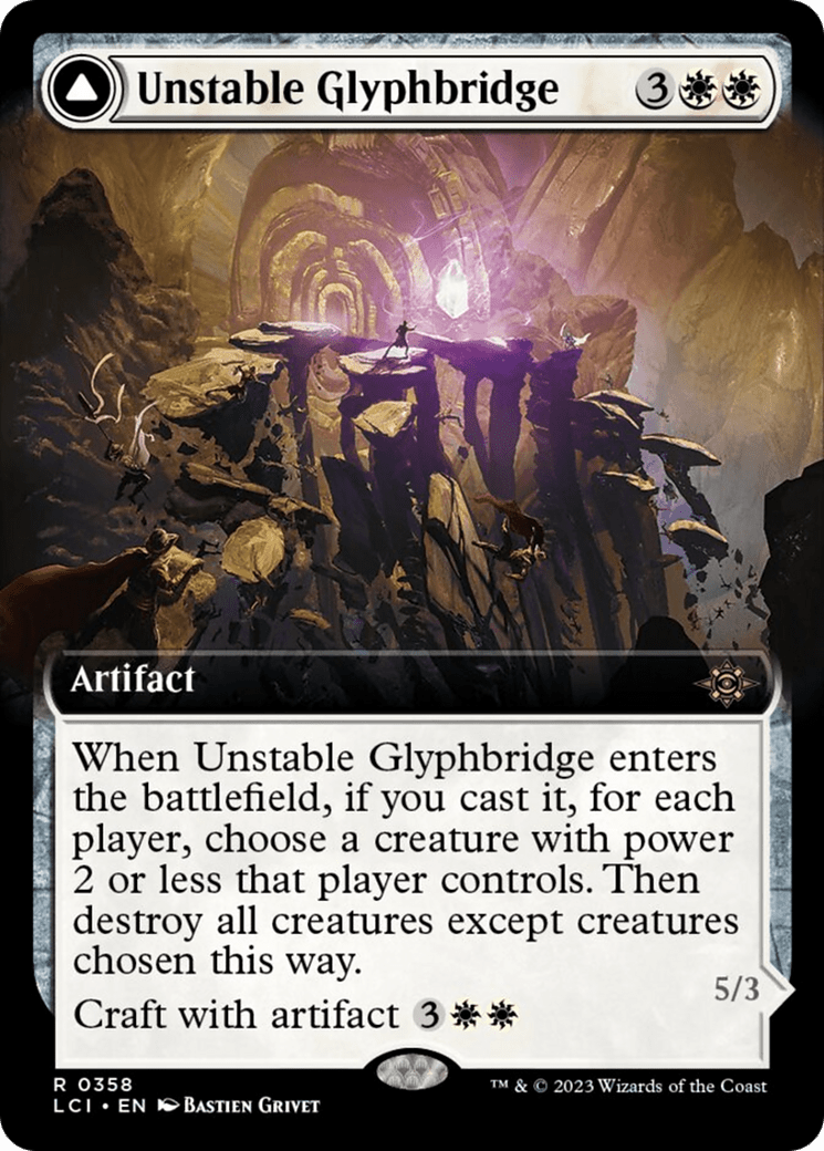 Unstable Glyphbridge // Sandswirl Wanderglyph (Extended Art) [The Lost Caverns of Ixalan] MTG Single Magic: The Gathering  | Multizone: Comics And Games