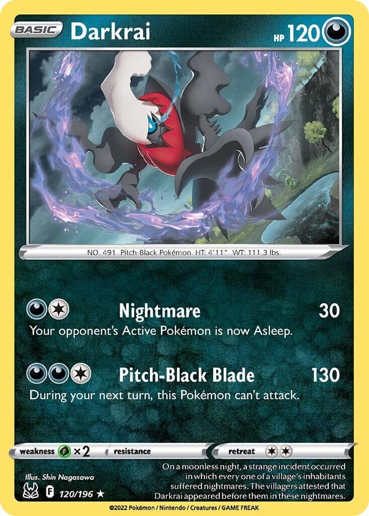 Darkrai (120/196) [Sword & Shield: Lost Origin] Pokemon Single Pokémon  | Multizone: Comics And Games