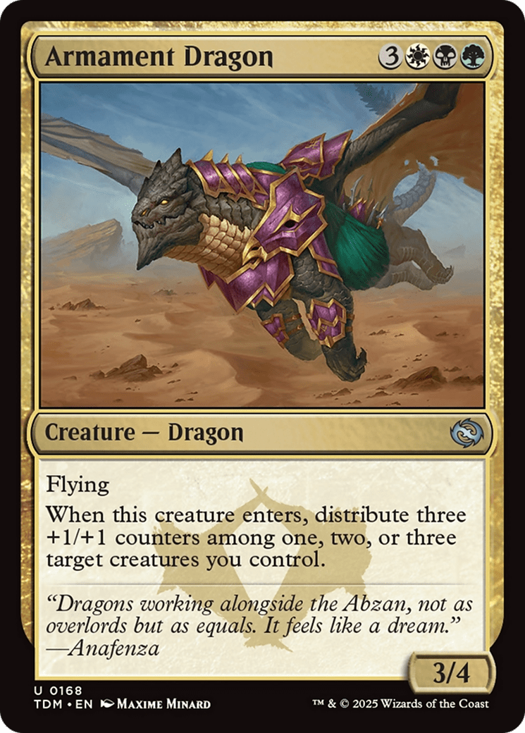 Armament Dragon [Tarkir: Dragonstorm] MTG Single Magic: The Gathering  | Multizone: Comics And Games