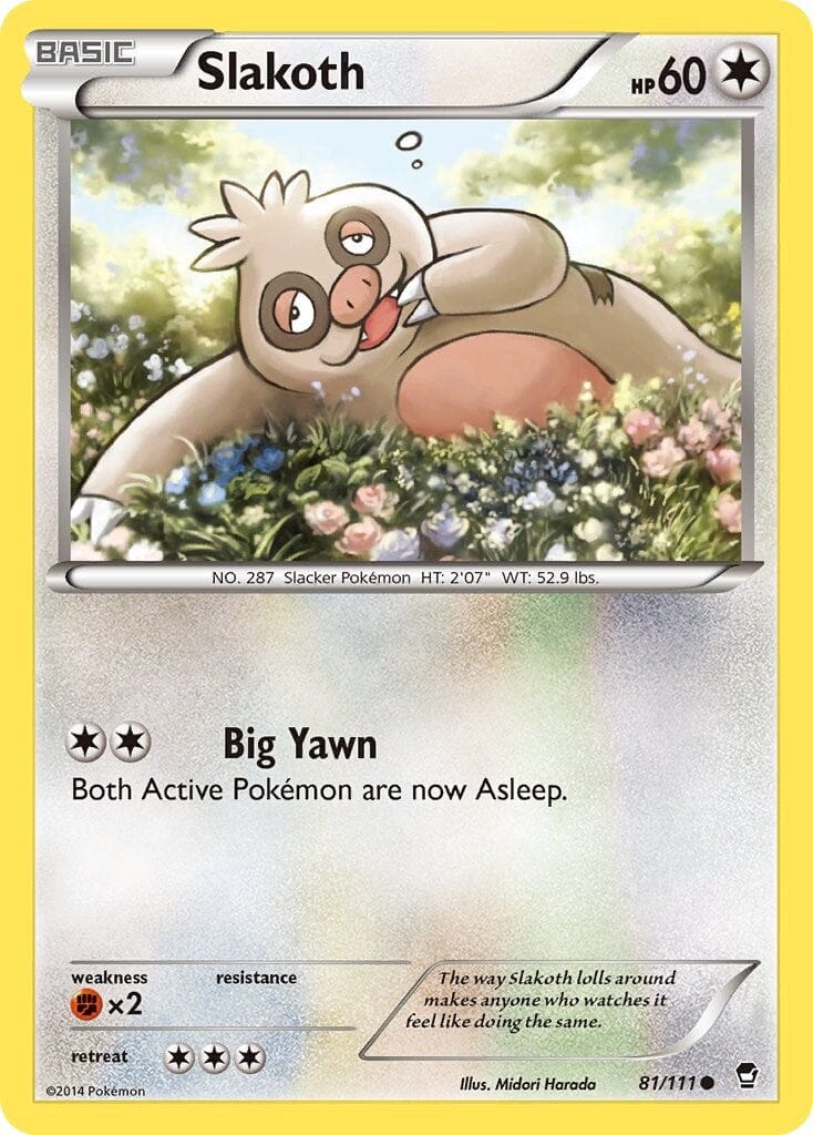 Slakoth (81/111) [XY: Furious Fists] Pokemon Single Pokémon  | Multizone: Comics And Games