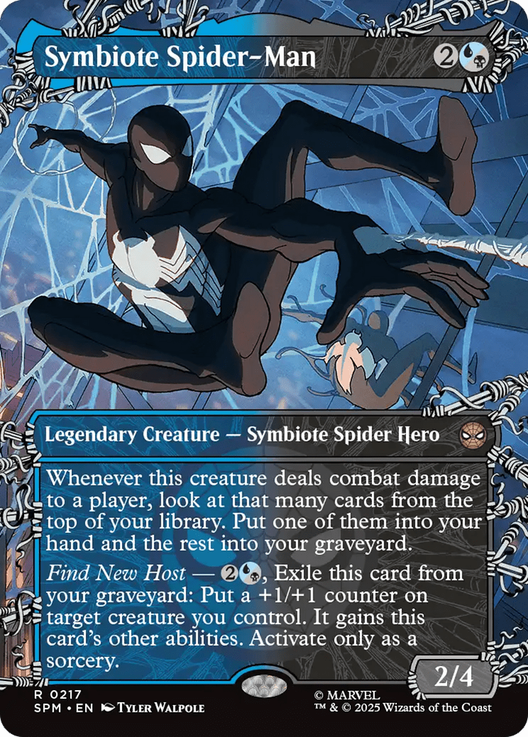 Symbiote Spider-Man (Borderless) [Marvel's Spider-Man] MTG Single Magic: The Gathering  | Multizone: Comics And Games