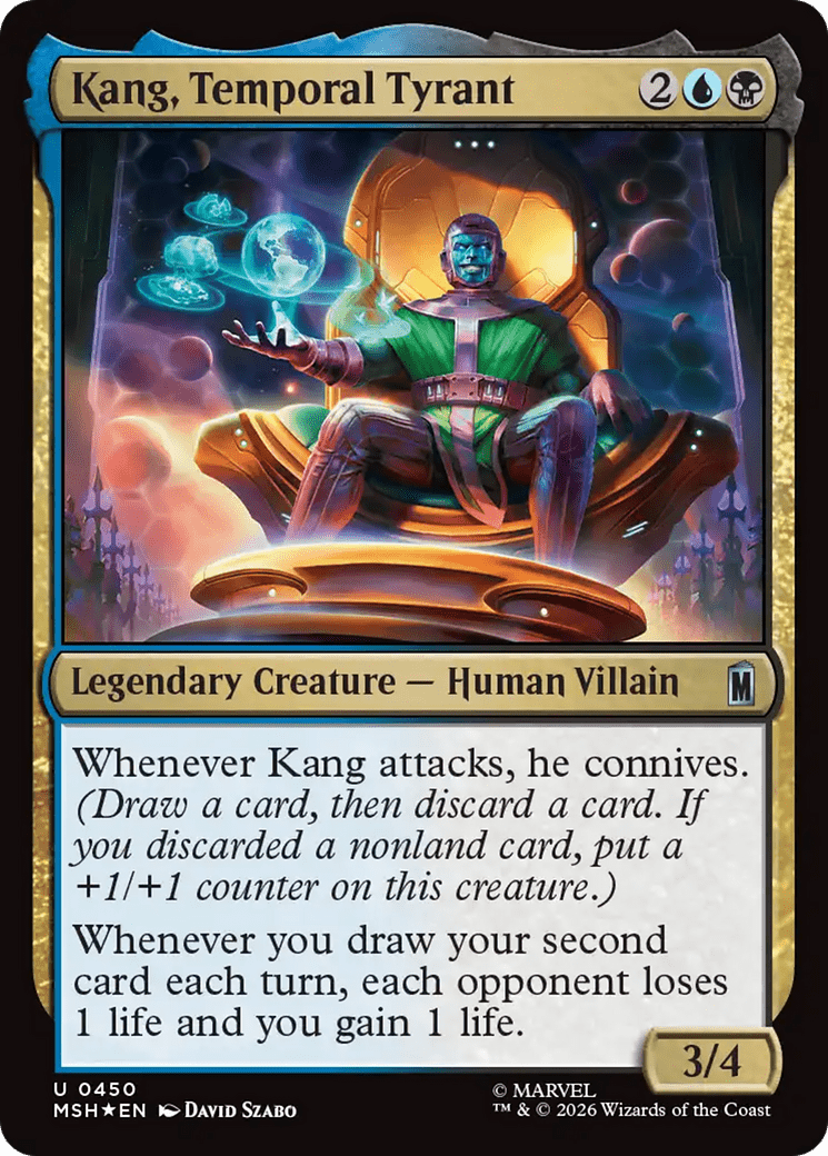 Kang, Temporal Tyrant (Surge Foil) [Marvel Super Heroes] MTG Single Magic: The Gathering  | Multizone: Comics And Games