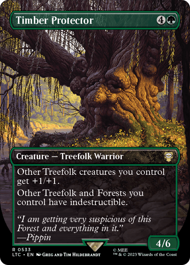 Timber Protector (Borderless) [The Lord of the Rings: Tales of Middle-Earth Commander] MTG Single Magic: The Gathering  | Multizone: Comics And Games