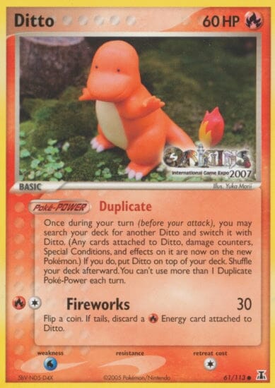 Ditto (61/113) (Origins Game Fair 2007) [EX: Delta Species] Pokemon Single Pokémon  | Multizone: Comics And Games