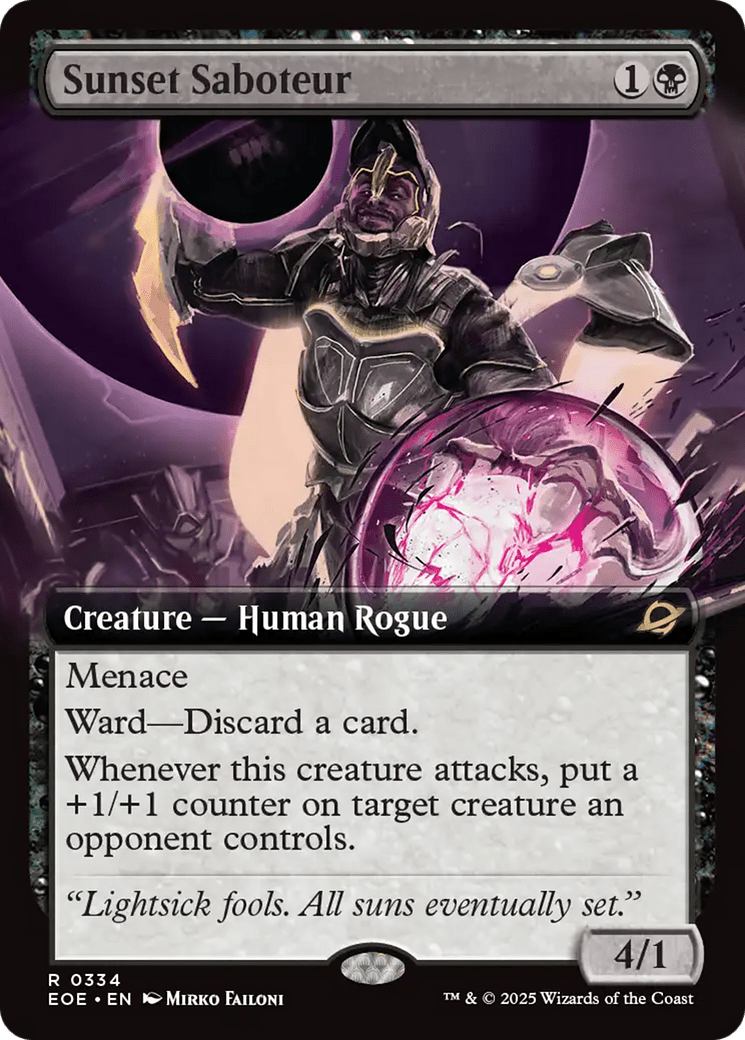 Sunset Saboteur (Extended Art) [Edge of Eternities] MTG Single Magic: The Gathering  | Multizone: Comics And Games