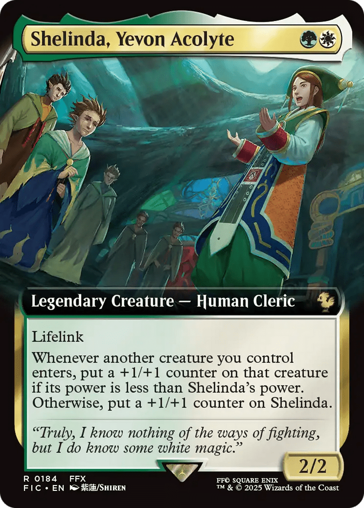 Shelinda, Yevon Acolyte (Extended Art) [FINAL FANTASY Commander] MTG Single Magic: The Gathering  | Multizone: Comics And Games