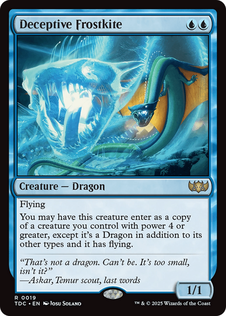 Deceptive Frostkite [Tarkir: Dragonstorm Commander] MTG Single Magic: The Gathering  | Multizone: Comics And Games