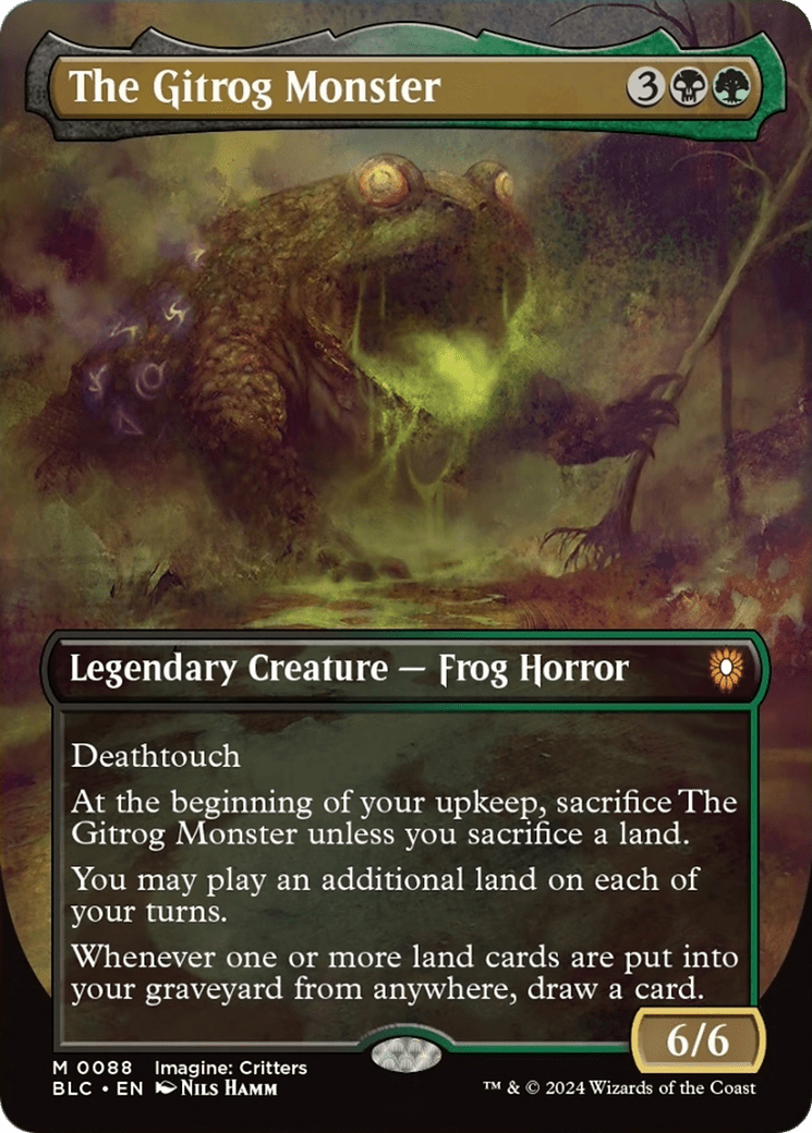 The Gitrog Monster (Borderless) [Bloomburrow Commander] MTG Single Magic: The Gathering  | Multizone: Comics And Games