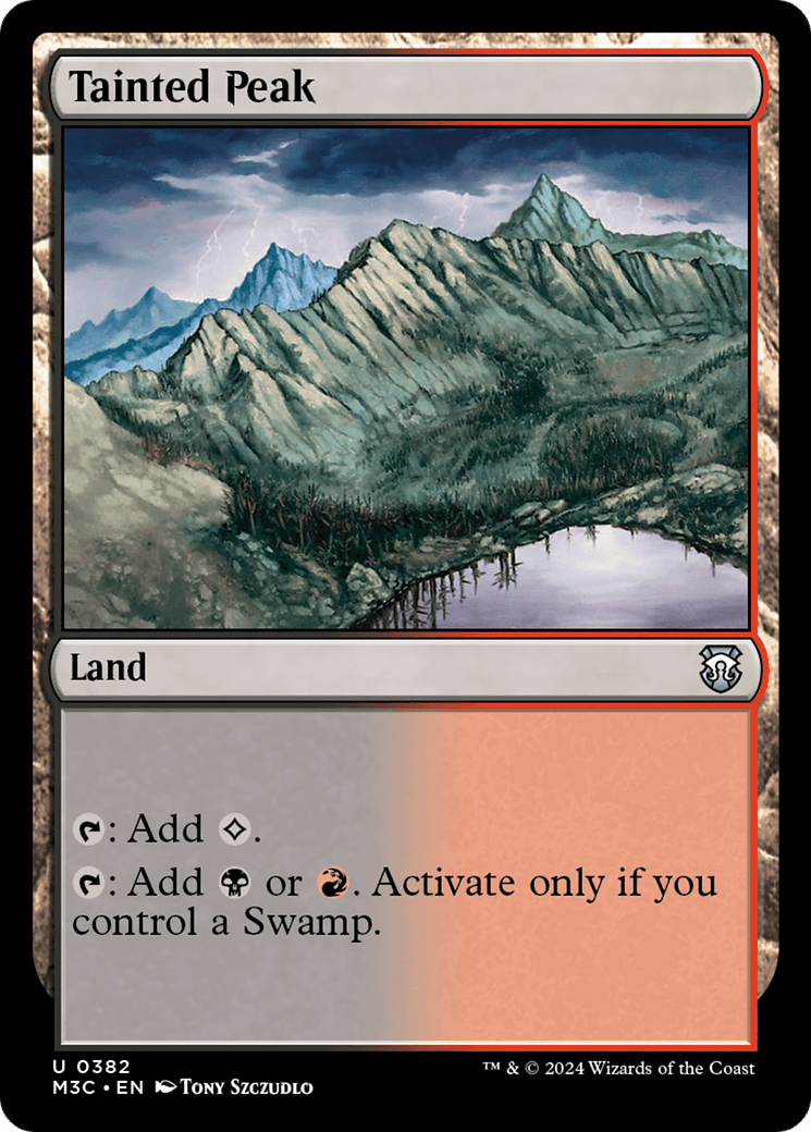 Tainted Peak (Ripple Foil) [Modern Horizons 3 Commander] MTG Single Magic: The Gathering  | Multizone: Comics And Games