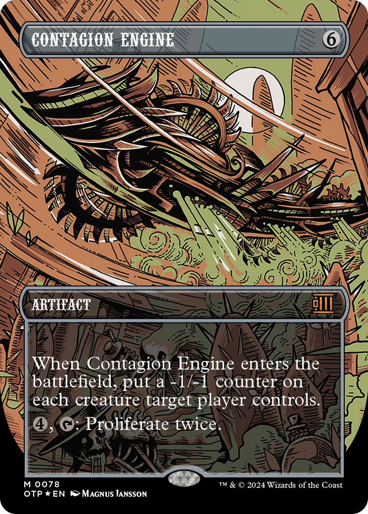 Contagion Engine (Textured Foil) [Outlaws of Thunder Junction: Breaking News] MTG Single Magic: The Gathering  | Multizone: Comics And Games