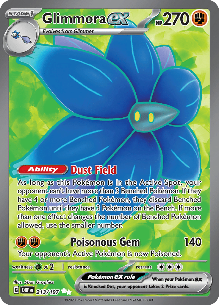 Glimmora ex (213/197) [Scarlet & Violet: Obsidian Flames] Pokemon Single Pokémon  | Multizone: Comics And Games
