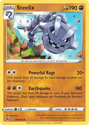 Steelix (139/264) (Theme Deck Exclusive) [Sword & Shield: Fusion Strike] Pokemon Single Pokémon  | Multizone: Comics And Games