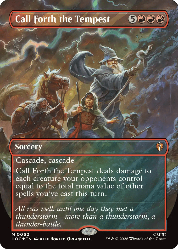 Call Forth the Tempest (Borderless) (Surge Foil) [The Hobbit: Eternal-Legal] MTG Single Magic: The Gathering  | Multizone: Comics And Games