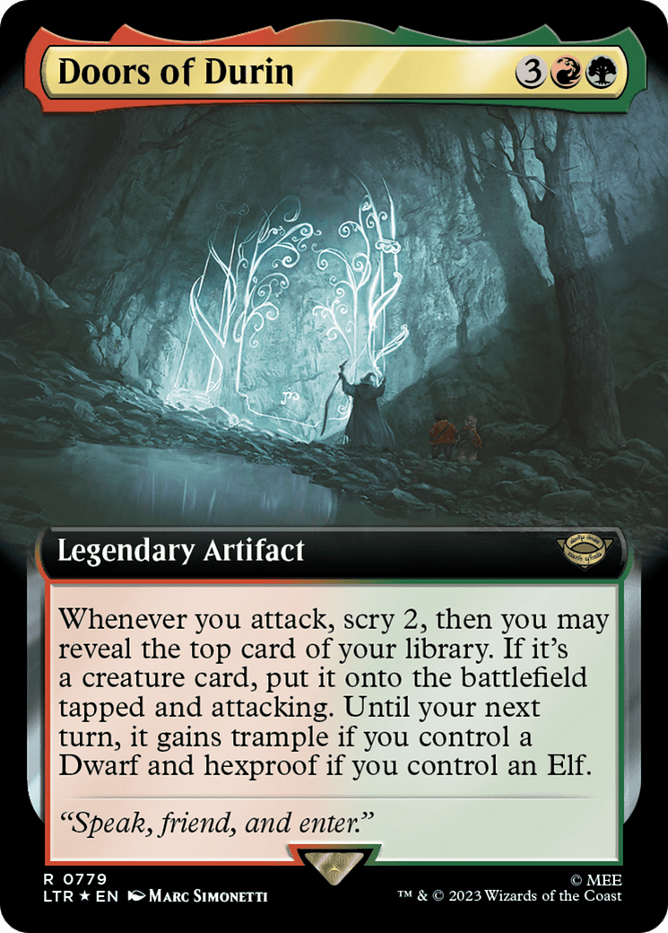 Doors of Durin (Extended Art) (Surge Foil) [The Lord of the Rings: Tales of Middle-Earth] MTG Single Magic: The Gathering  | Multizone: Comics And Games