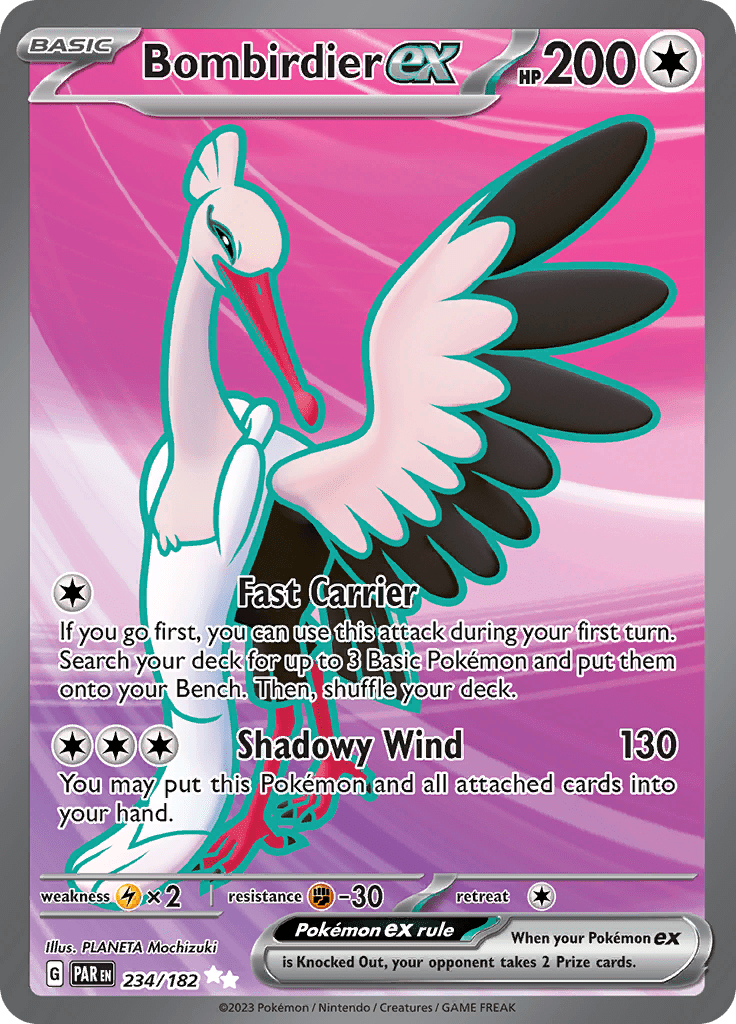 Bombirdier ex (234/182) [Scarlet & Violet: Paradox Rift] Pokemon Single Pokémon  | Multizone: Comics And Games