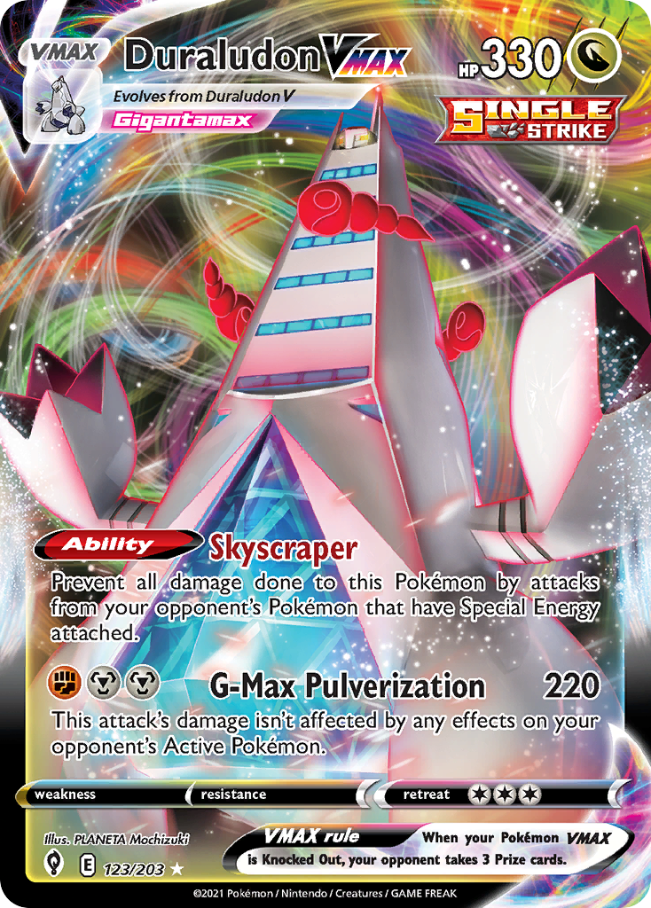 Duraludon VMAX (123/203) (Jumbo Card) [Sword & Shield: Evolving Skies] Pokemon Single Pokémon  | Multizone: Comics And Games