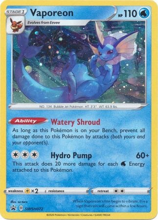 Vaporeon (SWSH072) [Sword & Shield: Black Star Promos] Pokemon Single Pokémon  | Multizone: Comics And Games