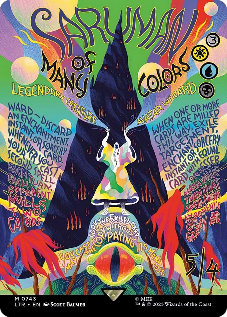 Saruman of Many Colors (Borderless Poster) [The Lord of the Rings: Tales of Middle-Earth] MTG Single Magic: The Gathering  | Multizone: Comics And Games