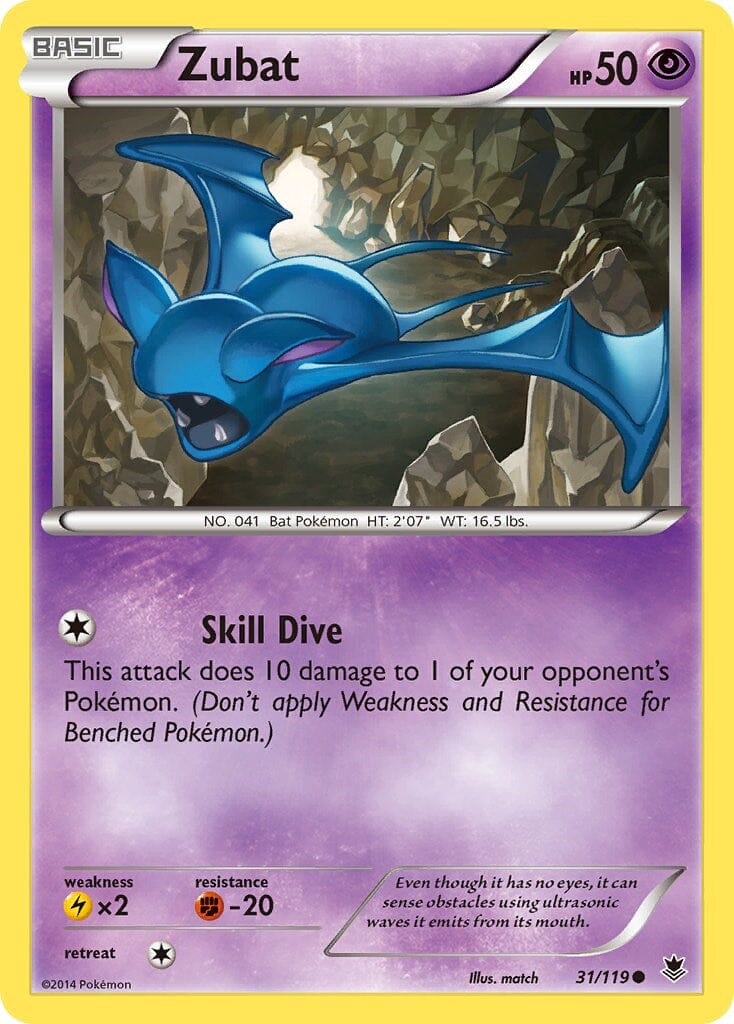 Zubat (31/119) [XY: Phantom Forces] Pokemon Single Pokémon  | Multizone: Comics And Games