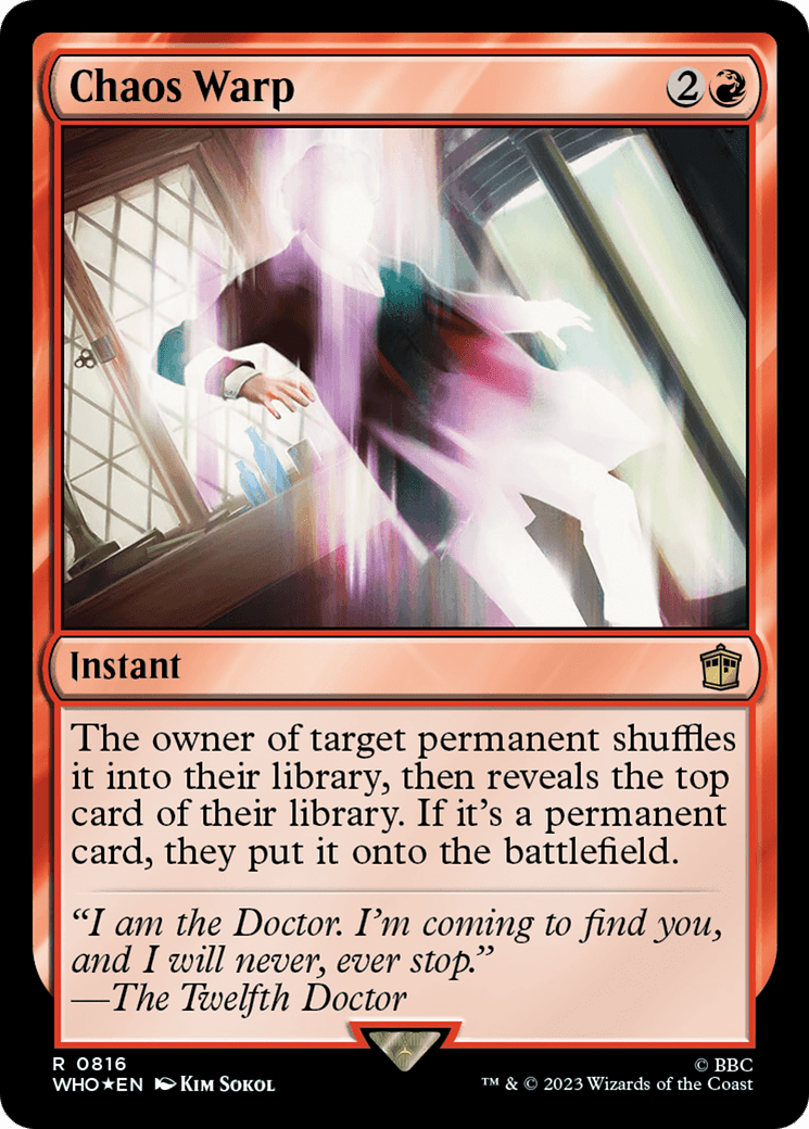 Chaos Warp (Surge Foil) [Doctor Who] MTG Single Magic: The Gathering  | Multizone: Comics And Games