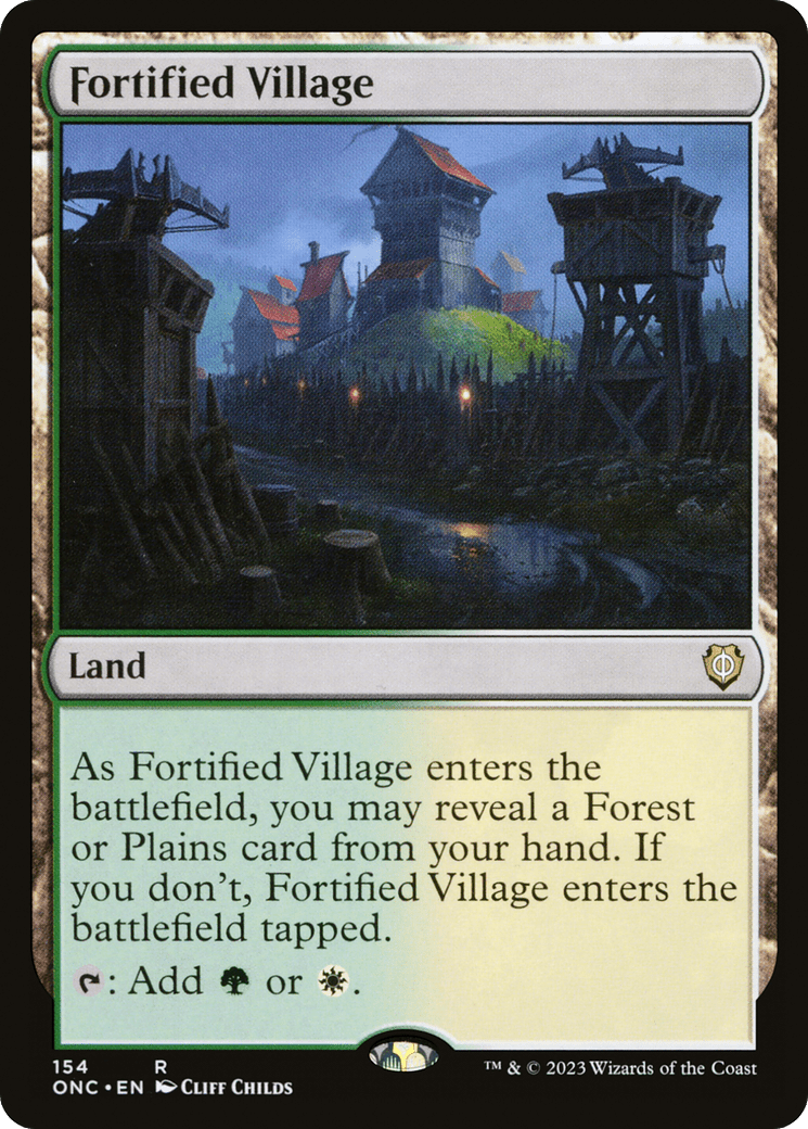 Fortified Village [Phyrexia: All Will Be One Commander] MTG Single Magic: The Gathering  | Multizone: Comics And Games