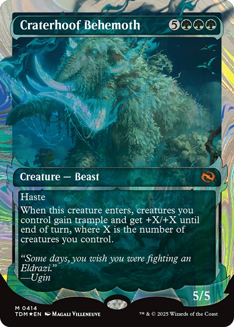 Craterhoof Behemoth (Showcase) (Halo Foil) [Tarkir: Dragonstorm] MTG Single Magic: The Gathering  | Multizone: Comics And Games