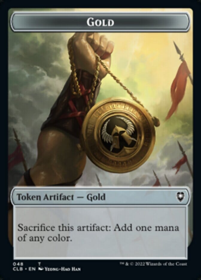 Gold // Dragon Double-Sided Token [Commander Legends: Battle for Baldur's Gate Tokens] MTG Single Magic: The Gathering  | Multizone: Comics And Games