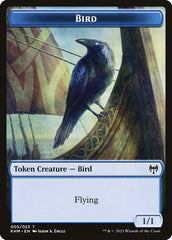 Human Warrior // Bird Double-Sided Token [Kaldheim Tokens] MTG Single Magic: The Gathering  | Multizone: Comics And Games