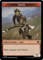 Saproling // Satyr Double-Sided Token [Commander Masters Tokens] MTG Single Magic: The Gathering  | Multizone: Comics And Games