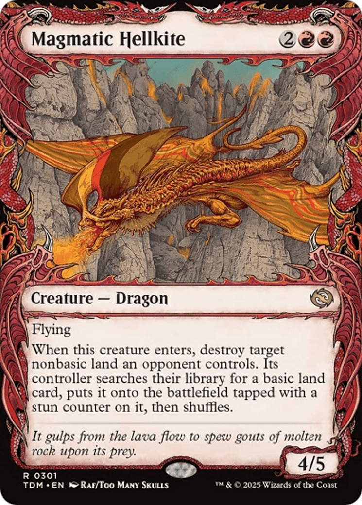 Magmatic Hellkite (Showcase) [Tarkir: Dragonstorm] MTG Single Magic: The Gathering  | Multizone: Comics And Games