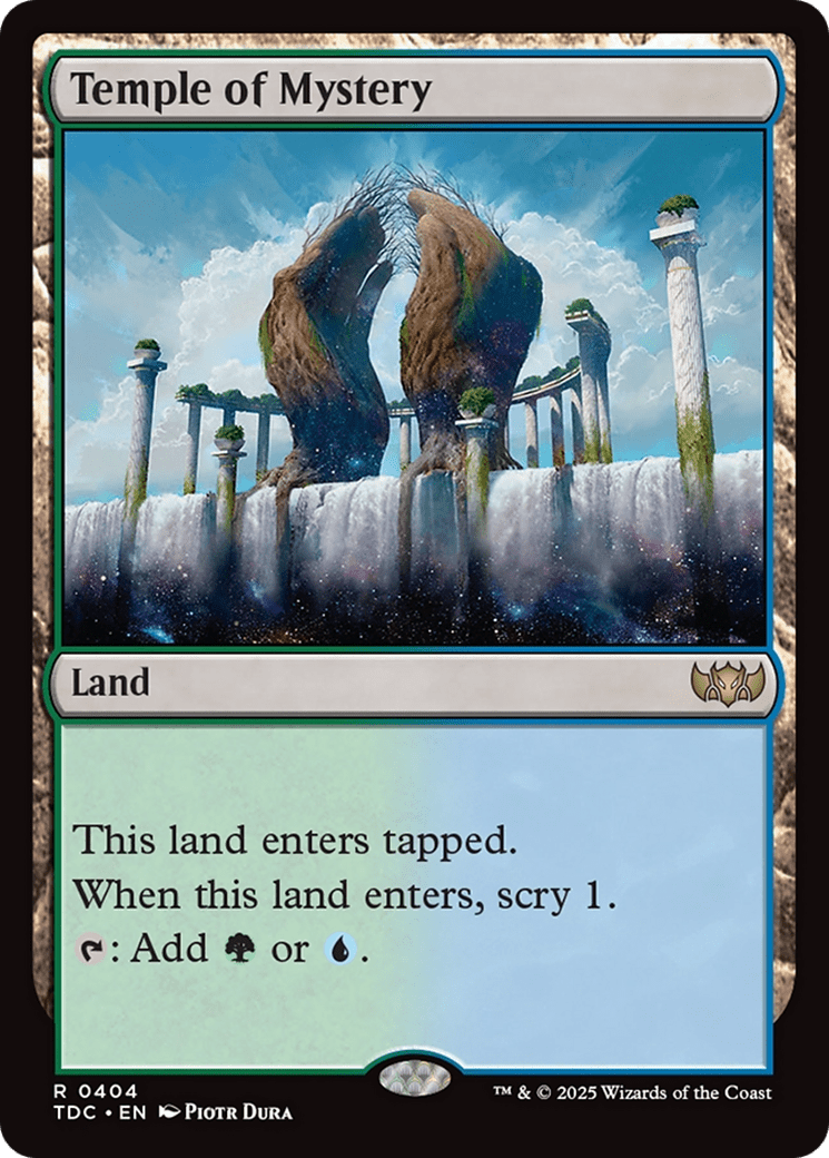 Temple of Mystery [Tarkir: Dragonstorm Commander] MTG Single Magic: The Gathering  | Multizone: Comics And Games