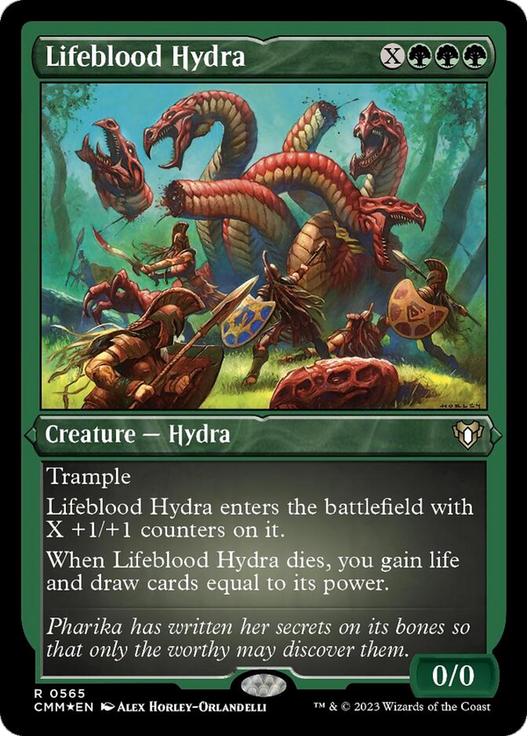 Lifeblood Hydra (Foil Etched) [Commander Masters] | Multizone: Comics And Games