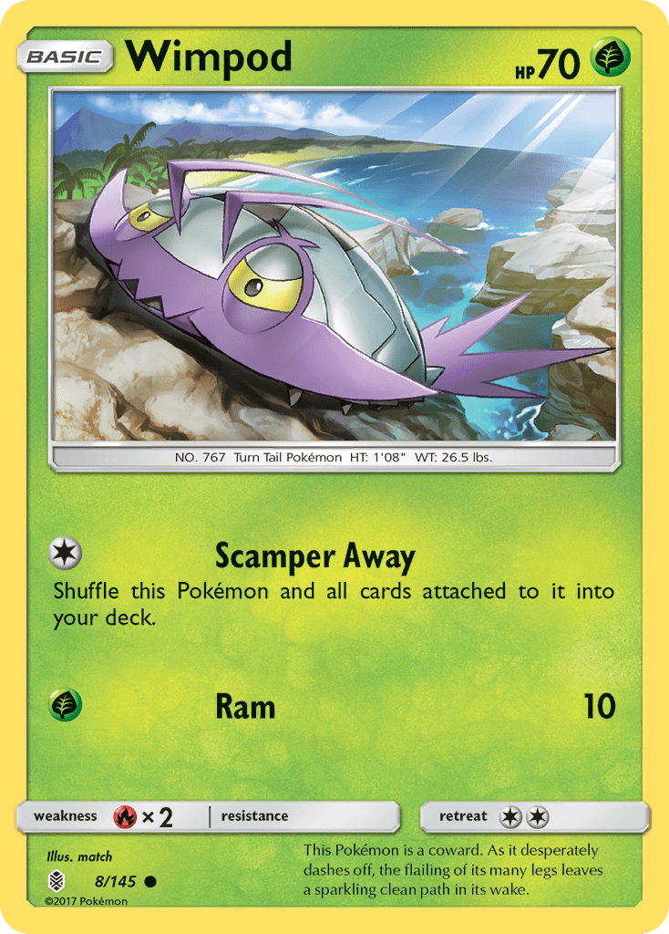 Wimpod (8/145) [Sun & Moon: Guardians Rising] Pokemon Single Pokémon  | Multizone: Comics And Games